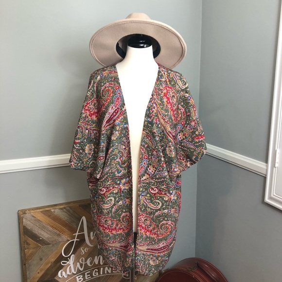 Boho Long print Kimono - Picture 2 of 5